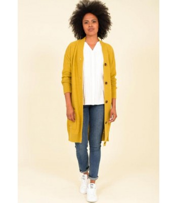 Brakeburn Grandad Stripe Cardigan (Yellow)